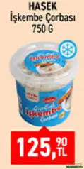 HASEK ET İŞKEMBE ÇORBASI 750 G fiyat ve kampanya bilgisi